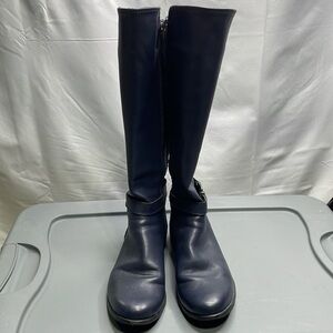 Aquiles navy riding boots tall boots